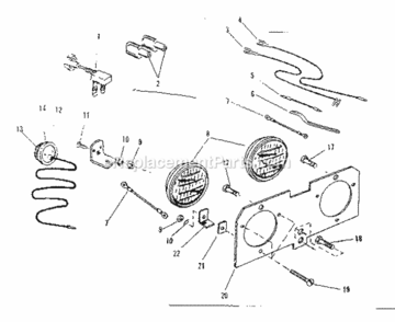 Part Location Diagram of 7028H Craftsman Light Panel