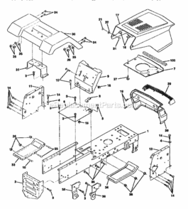Page B Diagram and Parts List for 917252450  Craftsman Lawn Tractor