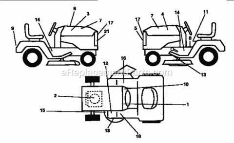 Page F Diagram and Parts List for 917252500  Craftsman Lawn Tractor