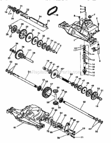 Dana_Transaxle_4360-79 Diagram and Parts List for 917252501  Craftsman Lawn Tractor