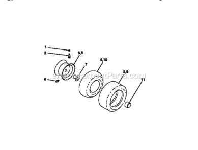 Wheels_And_Tires Diagram and Parts List for 917252501  Craftsman Lawn Tractor
