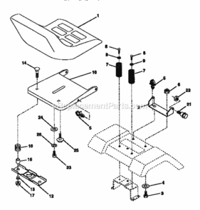 Page E Diagram and Parts List for 917252520  Craftsman Lawn Tractor