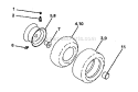 Wheels  Tires Diagram and Parts List for 917252531  Craftsman Lawn Tractor