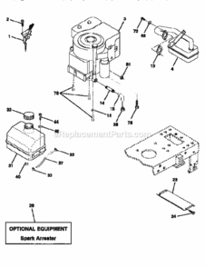 Page H Diagram and Parts List for 917252532  Craftsman Lawn Tractor