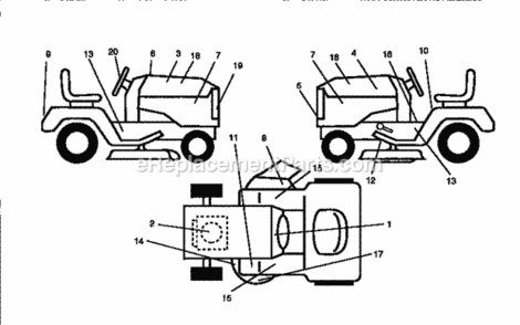 Page F Diagram and Parts List for 917252541  Craftsman Lawn Tractor
