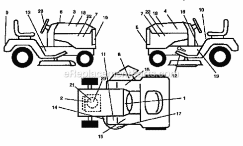 Page F Diagram and Parts List for 917252542  Craftsman Lawn Tractor