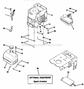Page H Diagram and Parts List for 917252542  Craftsman Lawn Tractor