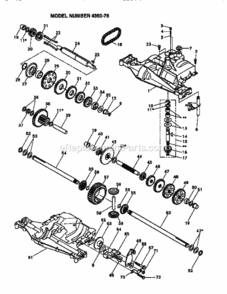 Page O Diagram and Parts List for 917252551  Craftsman Lawn Tractor