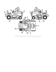Page F Diagram and Parts List for 917252561  Craftsman Lawn Tractor