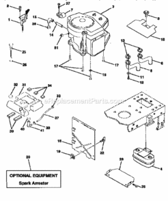 Page H Diagram and Parts List for 917252562  Craftsman Lawn Tractor