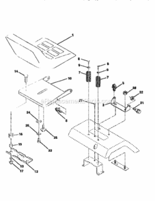 Page E Diagram and Parts List for 917252563  Craftsman Lawn Tractor