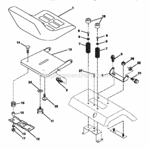 Page F Diagram and Parts List for 917252580  Craftsman Lawn Tractor