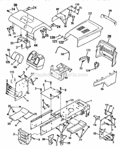 Page B Diagram and Parts List for 917252600  Craftsman Lawn Tractor