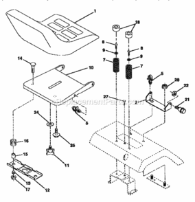 Page F Diagram and Parts List for 917252600  Craftsman Lawn Tractor