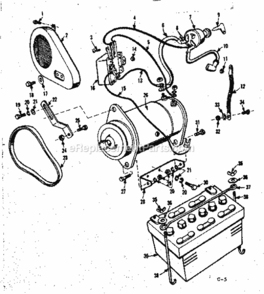 Page C Diagram and Parts List for 91725260  Craftsman Lawn Tractor