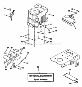 Page E Diagram and Parts List for 917252610  Craftsman Lawn Tractor