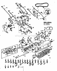 Part Location Diagram of 705H Craftsman Fiber Washer