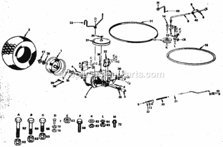 Page E Diagram and Parts List for 917252673  Craftsman Lawn Tractor