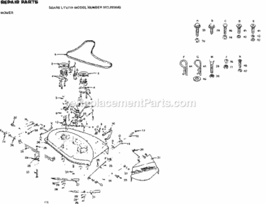 Page G Diagram and Parts List for 917252680  Craftsman Lawn Tractor