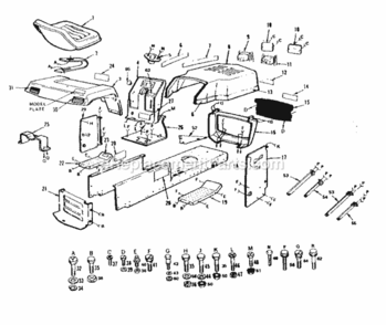 Page B Diagram and Parts List for 917252683  Craftsman Lawn Tractor