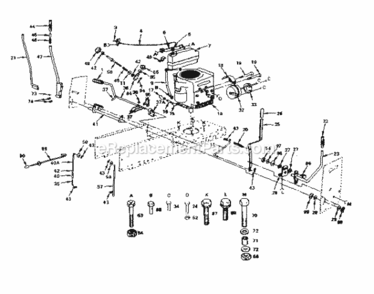 Page C Diagram and Parts List for 917252683  Craftsman Lawn Tractor
