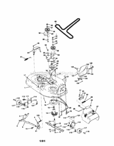 Page J Diagram and Parts List for 917252700  Craftsman Lawn Tractor