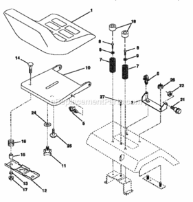 Page F Diagram and Parts List for 917252700  Craftsman Lawn Tractor
