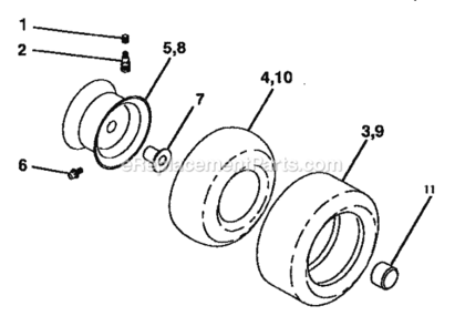 Page H Diagram and Parts List for 917252700  Craftsman Lawn Tractor