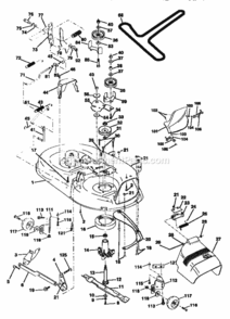 Page J Diagram and Parts List for 917252710  Craftsman Lawn Tractor
