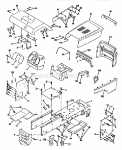 Page B Diagram and Parts List for 917252710  Craftsman Lawn Tractor