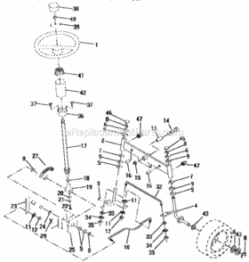 Page D Diagram and Parts List for 917252711  Craftsman Lawn Tractor