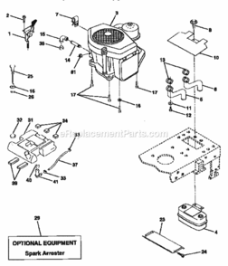 Page E Diagram and Parts List for 917252714  Craftsman Lawn Tractor