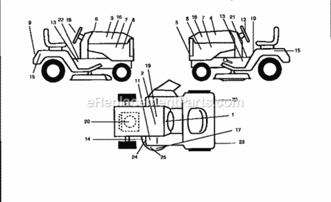 Page G Diagram and Parts List for 917252714  Craftsman Lawn Tractor