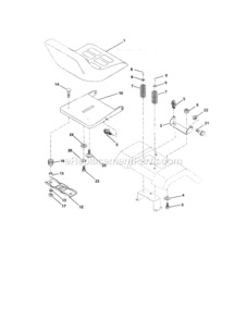 Page E Diagram and Parts List for 917252720  Craftsman Lawn Tractor