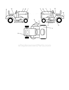 Page I Diagram and Parts List for 917252720  Craftsman Lawn Tractor