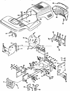 Page B Diagram and Parts List for 917252731  Craftsman Lawn Tractor
