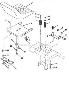 Page E Diagram and Parts List for 917252731  Craftsman Lawn Tractor