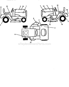 Page F Diagram and Parts List for 917252731  Craftsman Lawn Tractor