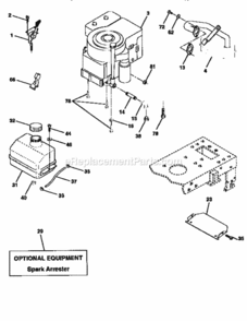 Page H Diagram and Parts List for 917252731  Craftsman Lawn Tractor