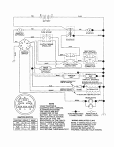 Page K Diagram and Parts List for 917252770  Craftsman Lawn Tractor