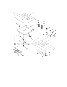 Page H Diagram and Parts List for 917252770  Craftsman Lawn Tractor