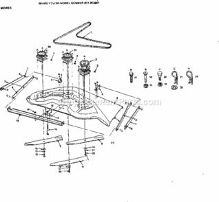 Page H Diagram and Parts List for 917252931  Craftsman Lawn Tractor