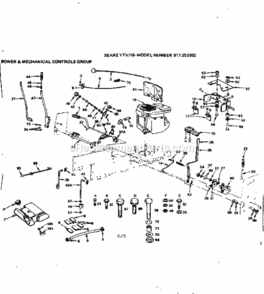 Page C Diagram and Parts List for 917252932  Craftsman Lawn Tractor
