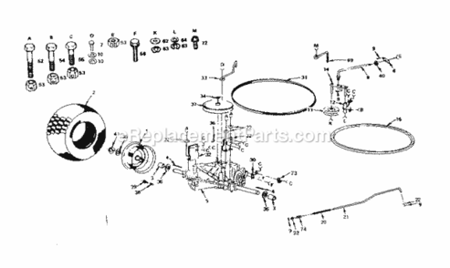 Page E Diagram and Parts List for 917252933  Craftsman Lawn Tractor