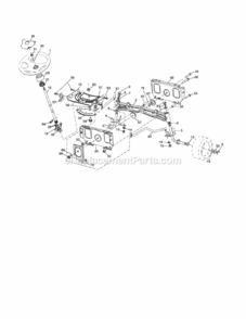 Page E Diagram and Parts List for 917253110  Craftsman Lawn Tractor