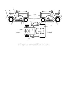 Page H Diagram and Parts List for 917253110  Craftsman Lawn Tractor