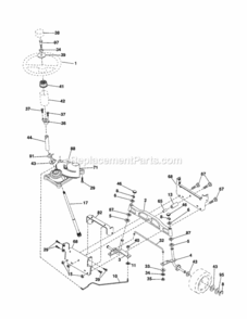 Page E Diagram and Parts List for 917253151  Craftsman Lawn Tractor