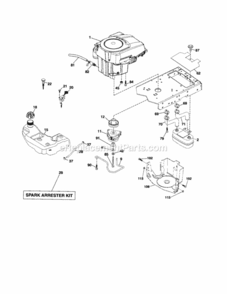 Page F Diagram and Parts List for 917253170  Craftsman Lawn Tractor