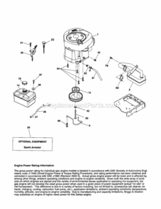 Page D Diagram and Parts List for 917253220  Craftsman Lawn Tractor
