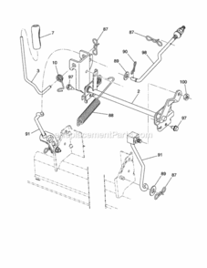 Page M Diagram and Parts List for 917253230  Craftsman Lawn Tractor